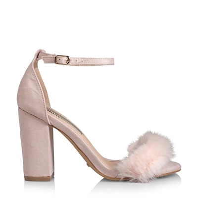 MARILYN BLUSH SUEDE/FUR