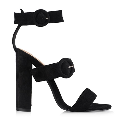 FLORITA BLACK SUEDE